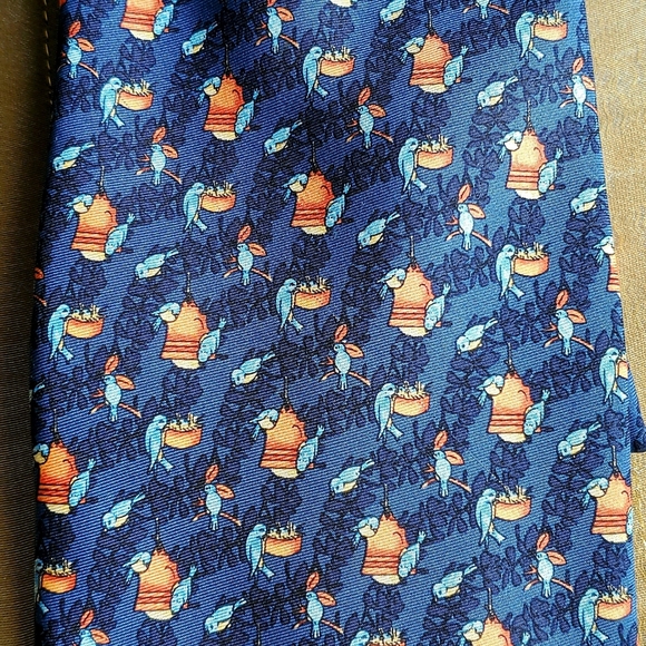 *sold* Vtg Silk Barney's Tie - Picture 3 of 4
